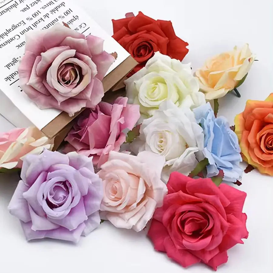 Silk Rose Artificial Flowers 5/10pcs – Wedding & Home Décor Artificial Silk Flowers Babs
