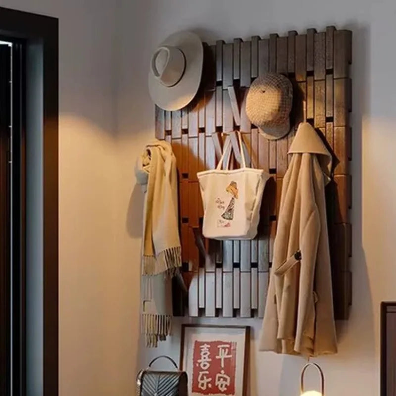 Piano Key Solid Wood Wall Coat Rack – 10 Hooks, Modern Style Wall Coat Rack Babs