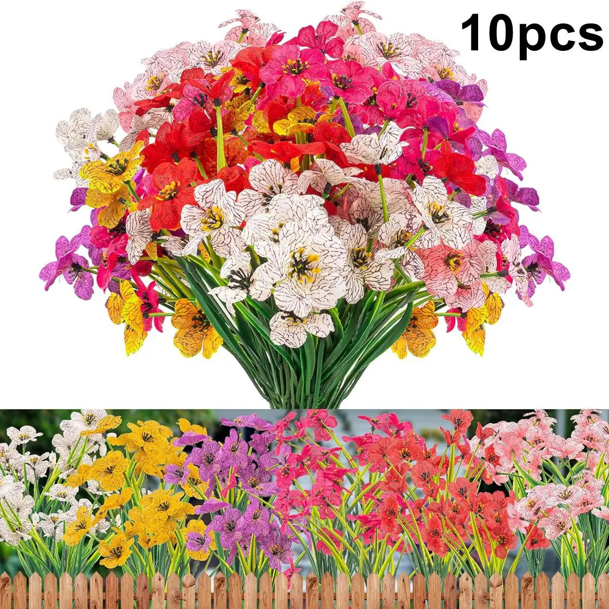 Artificial Violet Silk Flower Bouquet 5/10pcs – Wedding & Home Decor Artificial Silk Flowers Babs