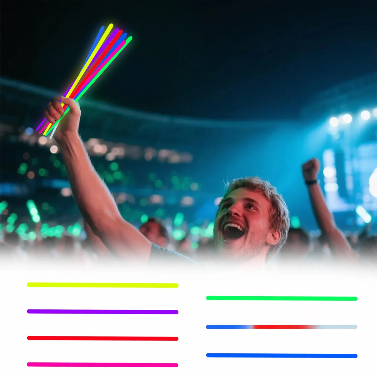 100 Pcs Glow Sticks – DIY Bracelets & Necklaces for Parties Glow Stick Set Babs