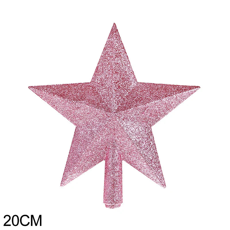Gold Christmas Tree Top Star Ornament – 15cm & 20cm Christmas Tree Topper Babs 20cm pink