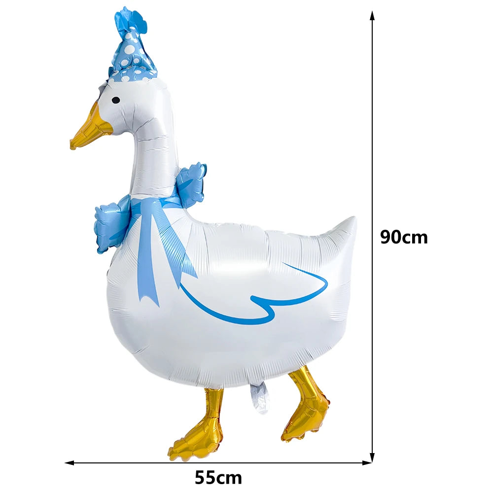 Goose 1st Birthday Foil Balloon Set – Farm Animal Party Decor Birthday Foil Balloon Set Babs Laser As pictures show