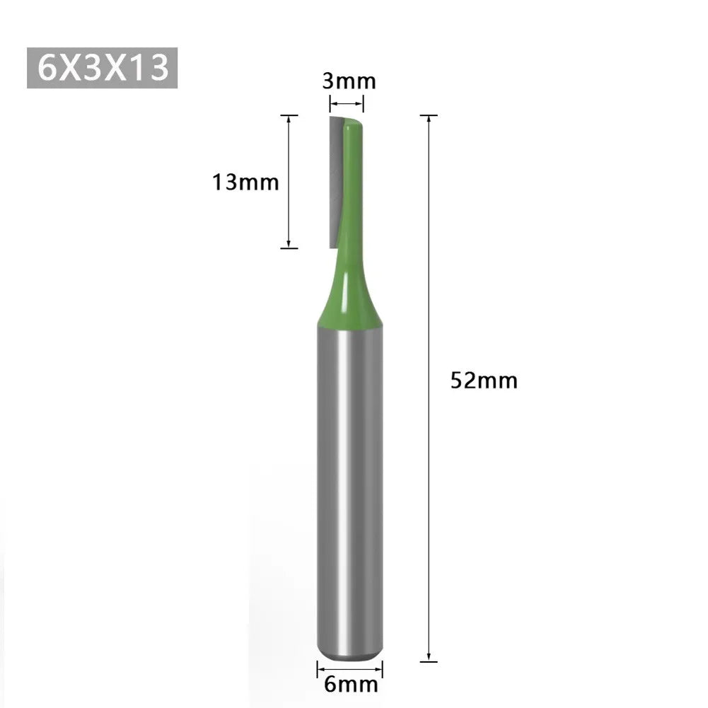 6mm Shank Wood Router Bit – Single & Double Flute Straight Cutter Wood Router Bit Babs 6x3x13