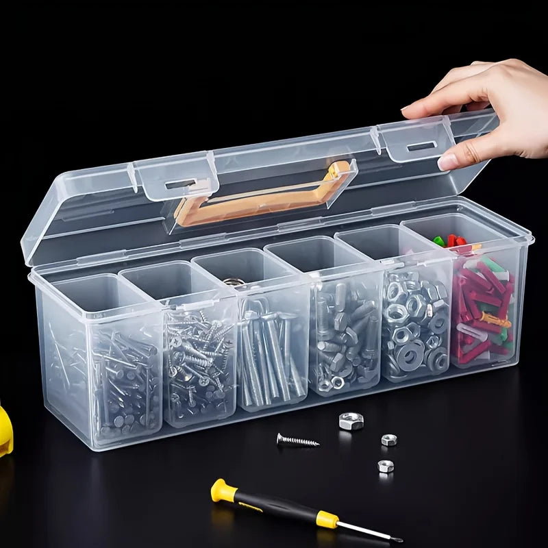 Portable Transparent Multi-Compartment Hardware Organizer Hardware Parts Organizer Babs