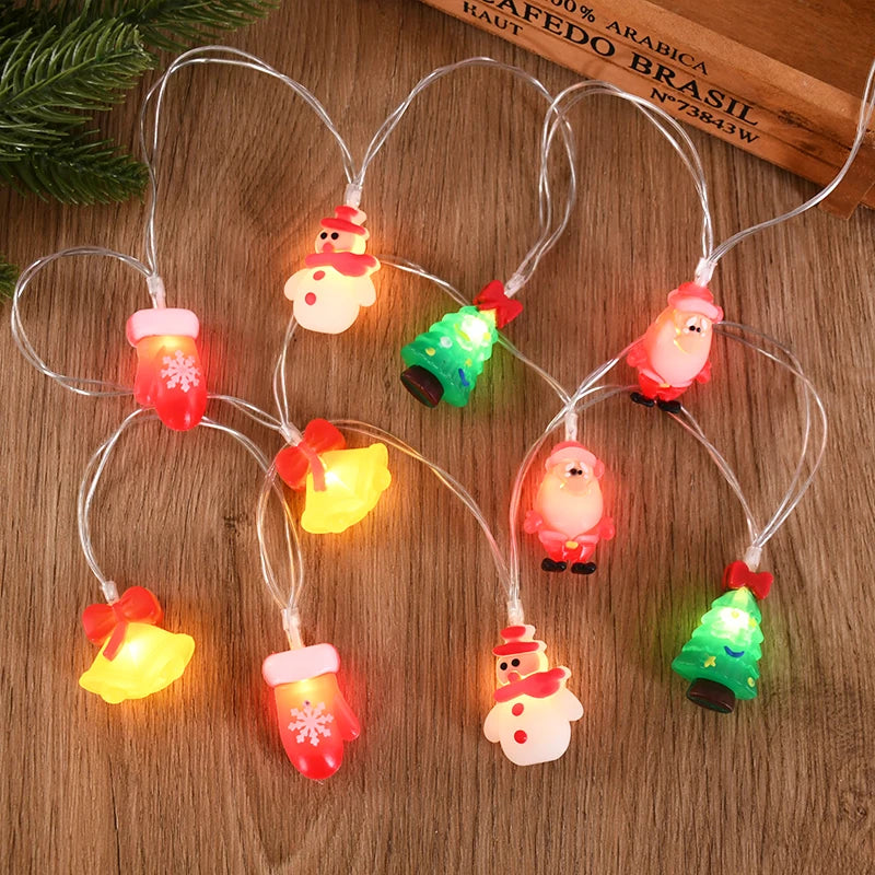 Christmas LED String Lights – Santa Snowman Xmas Tree Ornaments Christmas String Lights Babs