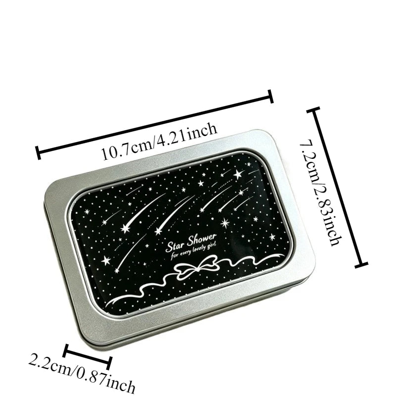 Square Matte Tin Box with Window | Photocard Organizer Tin Storage Box Babs L