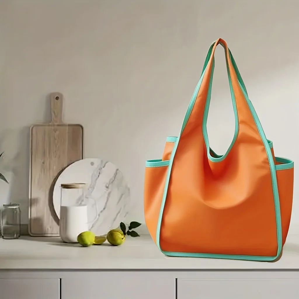 Reusable Foldable Grocery Tote Bags with Zipper Pouch Reusable Tote Bags Babs