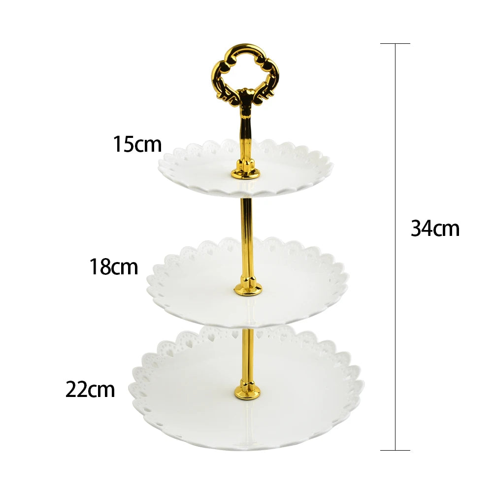 3-Tier Cake Stand Dessert Tray for Parties & Weddings Tiered Cake Stand Babs