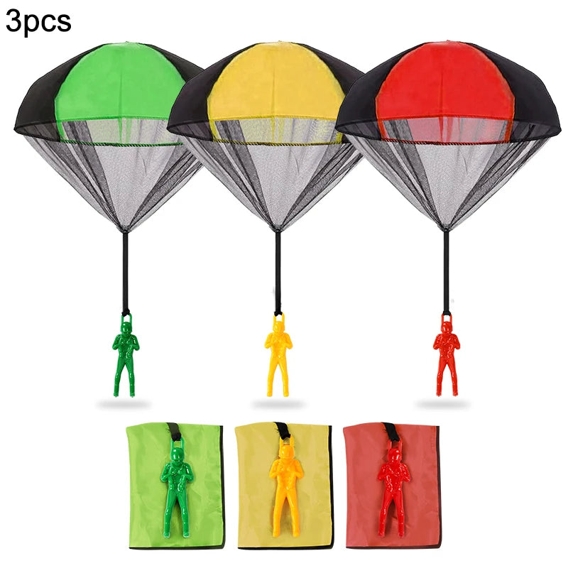 Parachute Toy Hand Throw Flying Game – Party Favors 1-6 Pcs Parachute Flying Toy Babs 3Pcs 1
