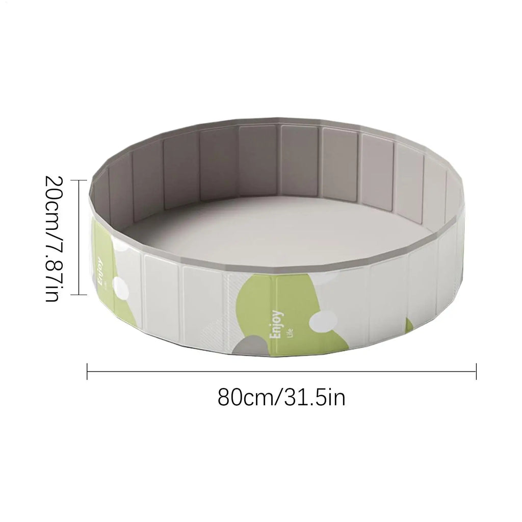 Foldable PVC Dog Pool – Non-Inflatable Pet & Baby Bath Pool Foldable Pet Pool Babs
