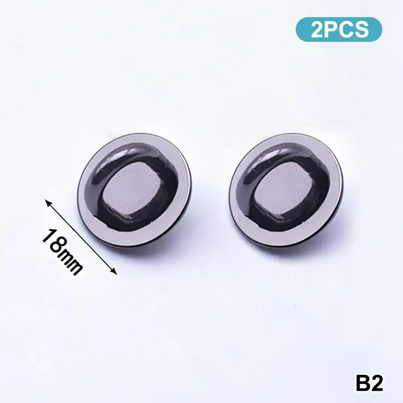 2pcs Adhesive Metal Phone Charm Holder & Keychain Hook