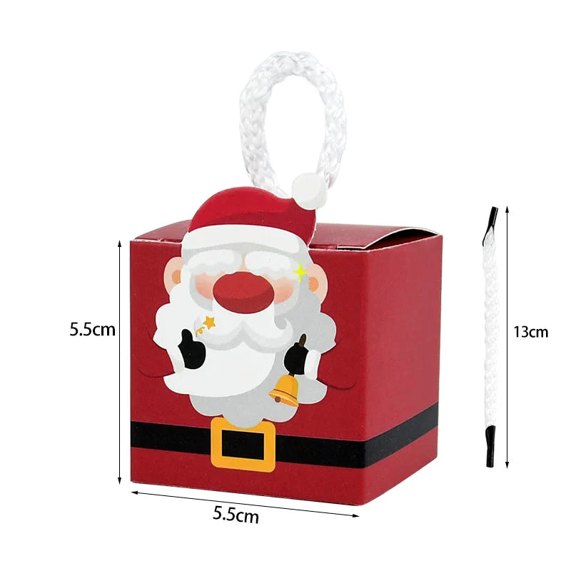 10 Christmas Paper Gift Boxes – Santa, Snowman & Xmas Tree Christmas Gift Boxes Babs