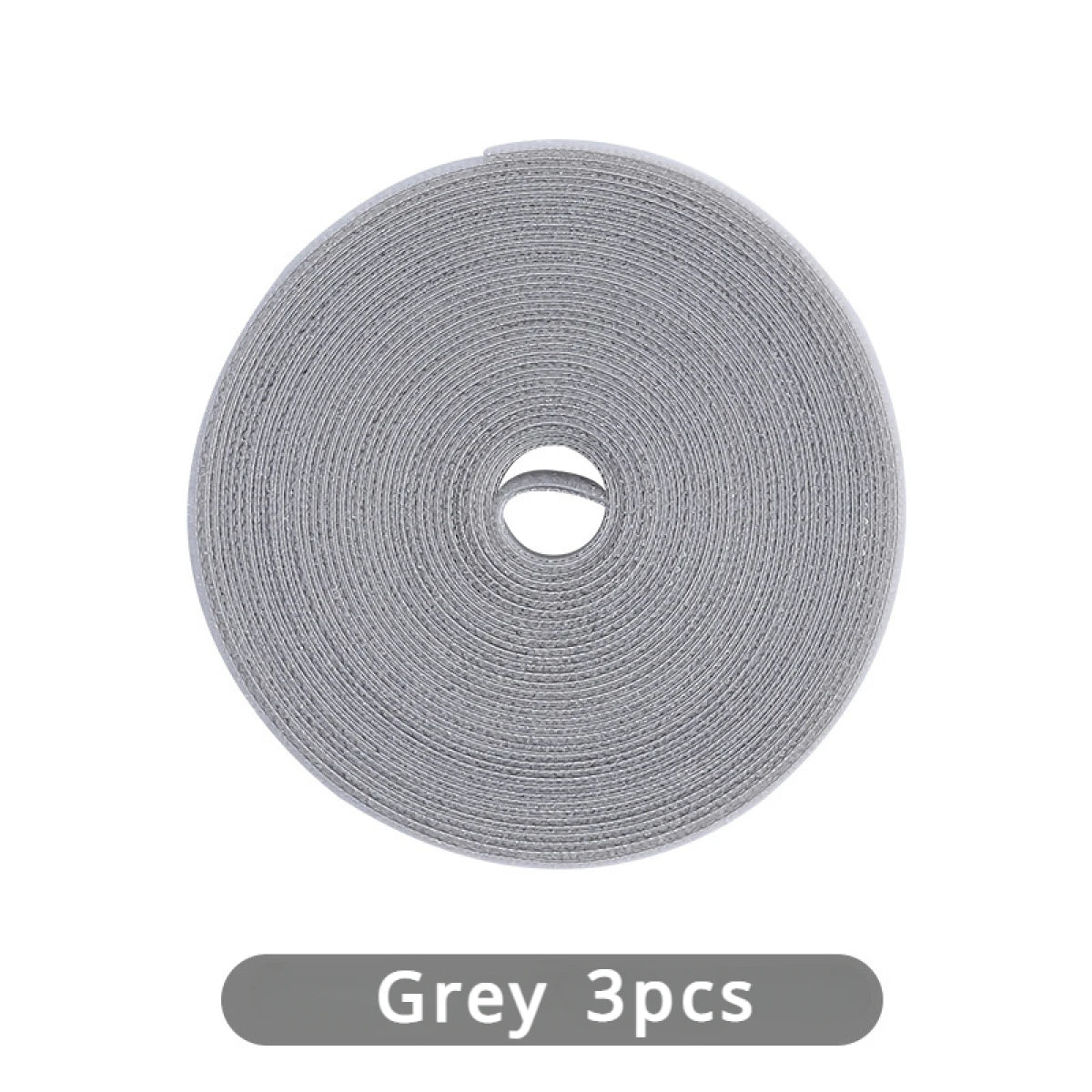 5M Reusable Nylon Cable Organizer – Magic Tape Wire Ties Cable Organizer Babs Grey 3PCS