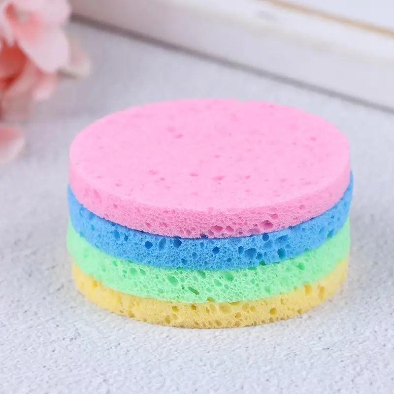 10pcs Natural Wood Fiber Facial Cleansing Sponge | Makeup Remover Facial Cleansing Sponge Babs
