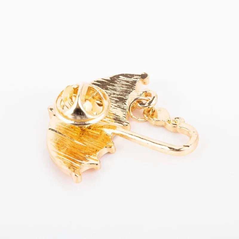 Enamel Umbrella Brooch Pin – Bling Collar Clip & Scarf Buckle Enamel Brooch Pin Babs
