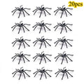 20 Fake Plastic Spiders Black & Orange Halloween Prank Decor Halloween Prank Props Babs black