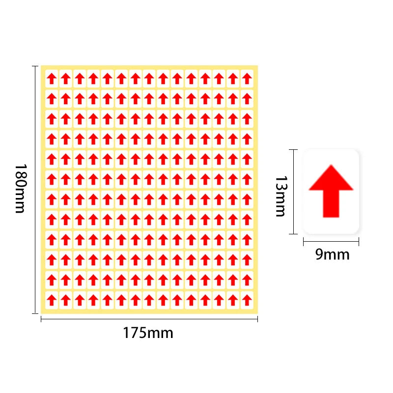 10 PCS Red Arrow Self-Adhesive Directional Stickers & Labels Directional Label Stickers Babs A1