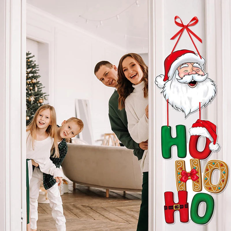 Christmas Door Hanger Ornaments – Santa, Snowman & Xmas Tree Christmas Ornaments Babs