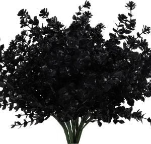 6-Bundle UV Resistant Artificial Boxwood Shrubs | Garden & Home Artificial Plant Decor Babs black 6 bundles