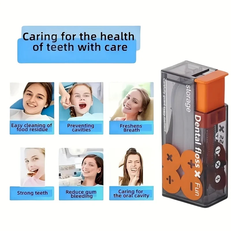 Portable Mini Automatic Dental Floss Dispenser Box – 10 Sticks Dental Floss Dispenser Babs