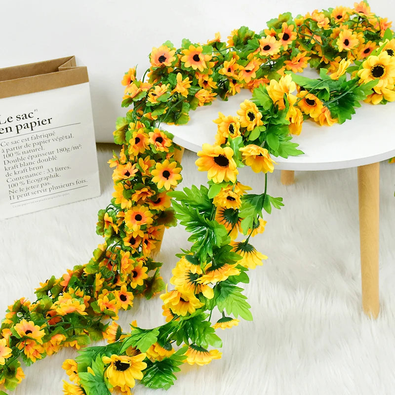 Sunflower Silk Vine Garland for Wedding Arch & Home Décor Artificial Flower Garland Babs
