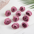 Silk Tea Rose Buds Artificial Flowers 10/20Pcs – DIY Decor Artificial Flowers Babs plum 10 PCS