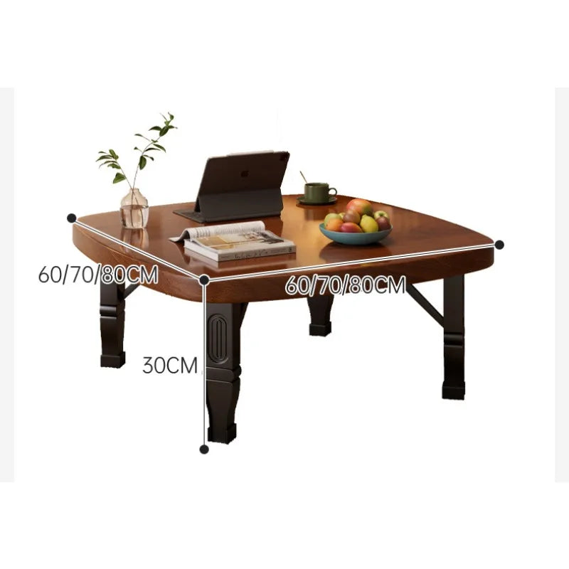 Folding Tatami Coffee Table – Minimalist Low Side Table 80cm Folding Coffee Table Babs