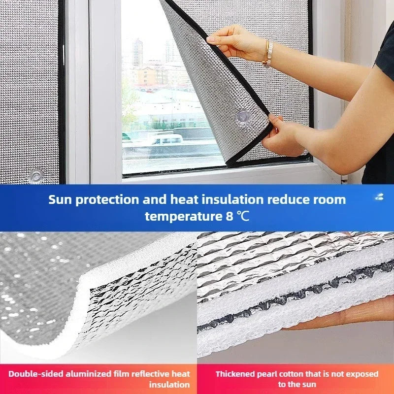 Blackout Aluminum Foil Window Film – UV & Sun Shade Insulation Window Insulation Film Babs