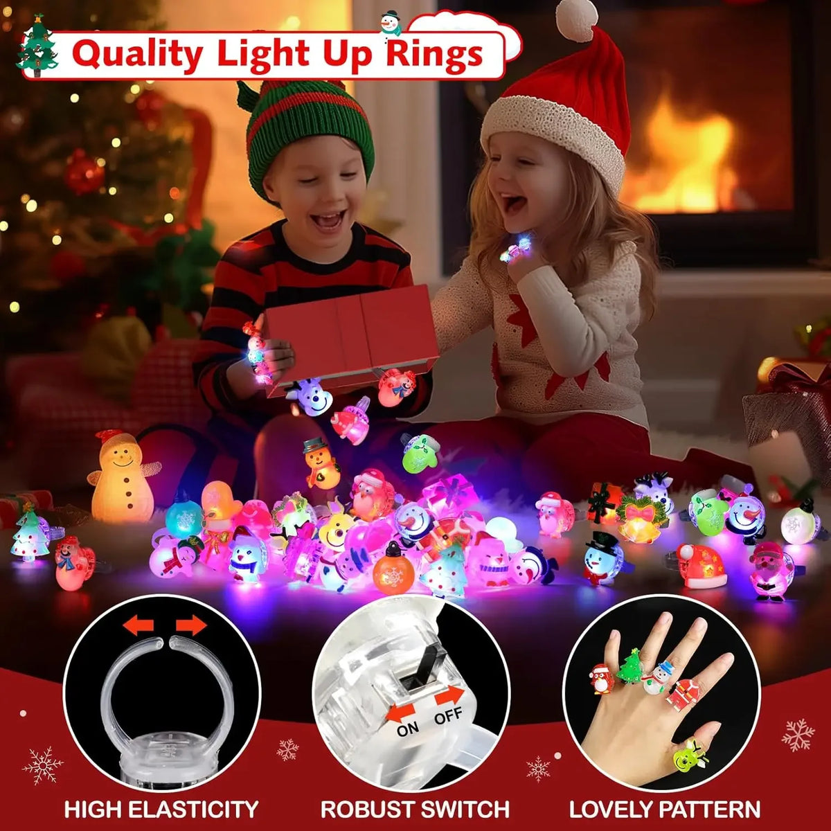 Halloween LED Glow Ring Set – Pumpkin Ghost Skull Finger Lights Halloween Party Favors Babs