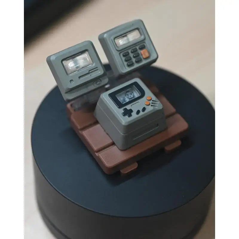 K04 Retro Transparent Mechanical Keycaps 3-in-1 Set | ABS Keyboard Keycaps Babs Grey