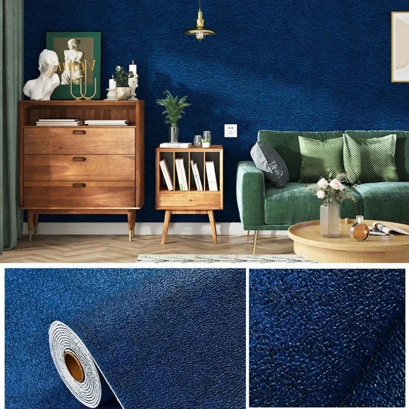 3D Self-Adhesive Wallpaper – Waterproof Wall Panel Decor Self-Adhesive Wallpaper Babs Diatom Dark Blue 1000cmx50cm