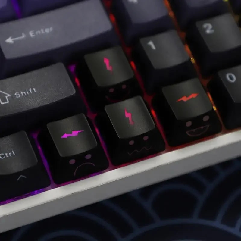 Emo WASD & Arrow Keycaps 4pcs – Backlit MX Switch Compatible Mechanical Keyboard Keycaps Babs