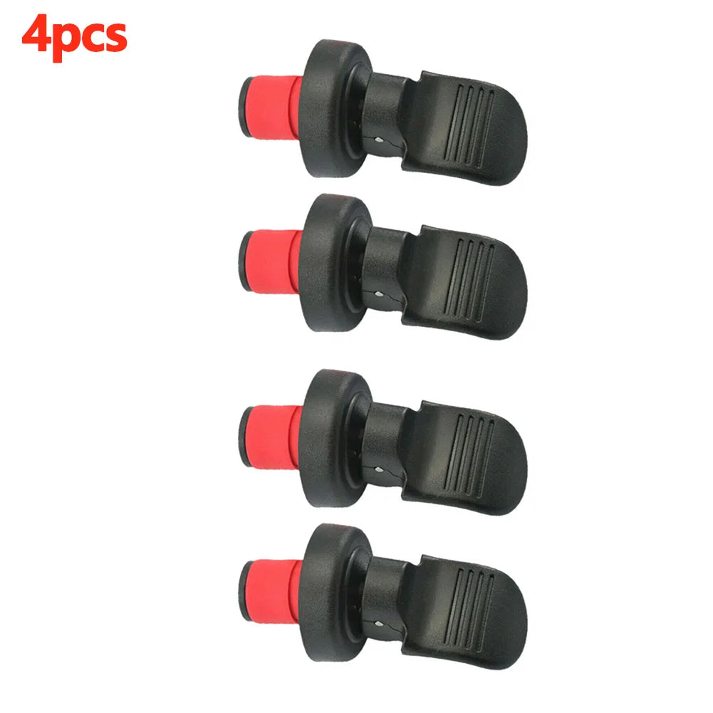 Hand Press Wine Bottle Stopper – Airtight Rubber Seal Cap Wine Bottle Stopper Babs 4pcs Black