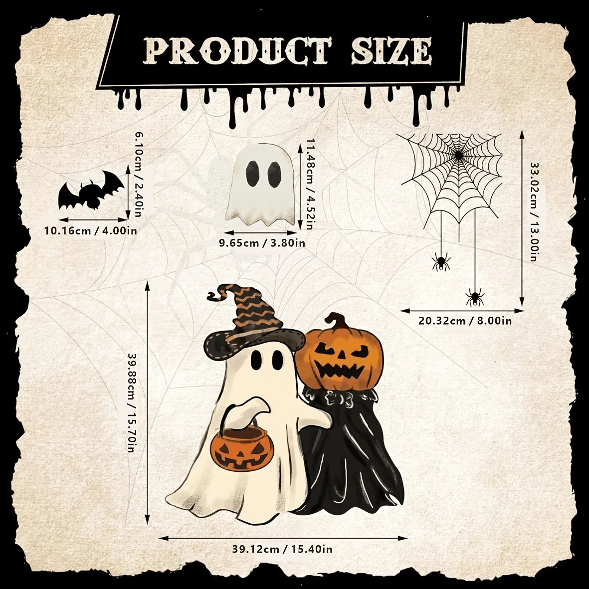 Halloween Garage Door Sticker Set – Spooky Wall & Party Decor Halloween Wall Sticker Babs