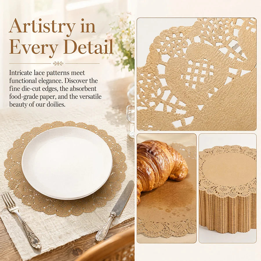 50Pcs Kraft Paper Disposable Placemats – Party Table Mats Disposable Placemats Babs