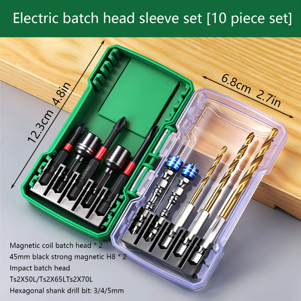 10Pcs S2 Steel Magnetic Screwdriver Bits – Hex Shank Impact Set Screwdriver Bit Set Babs