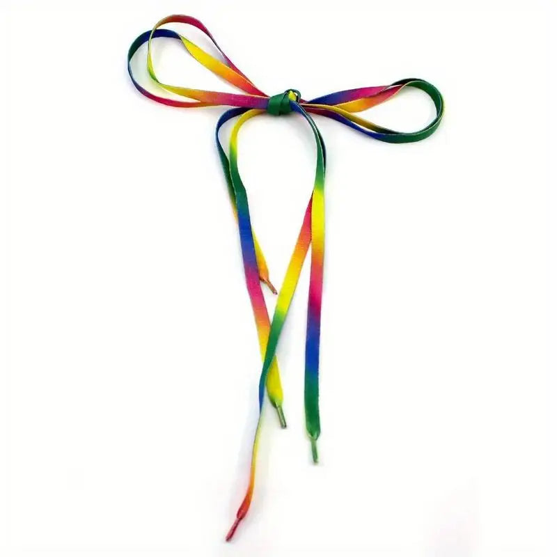 10 Pairs Rainbow Gradient Flat Shoelaces – Canvas & Sneakers Flat Shoelaces Babs