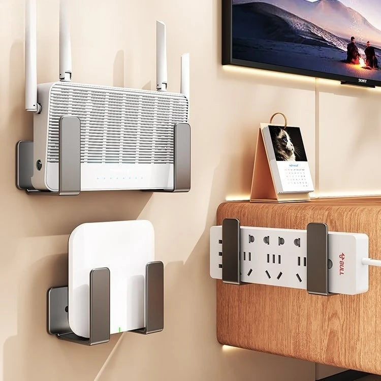 No-Drill Wall Mount Router & Modem Storage Bracket Rack Wall Mount Storage Rack Babs