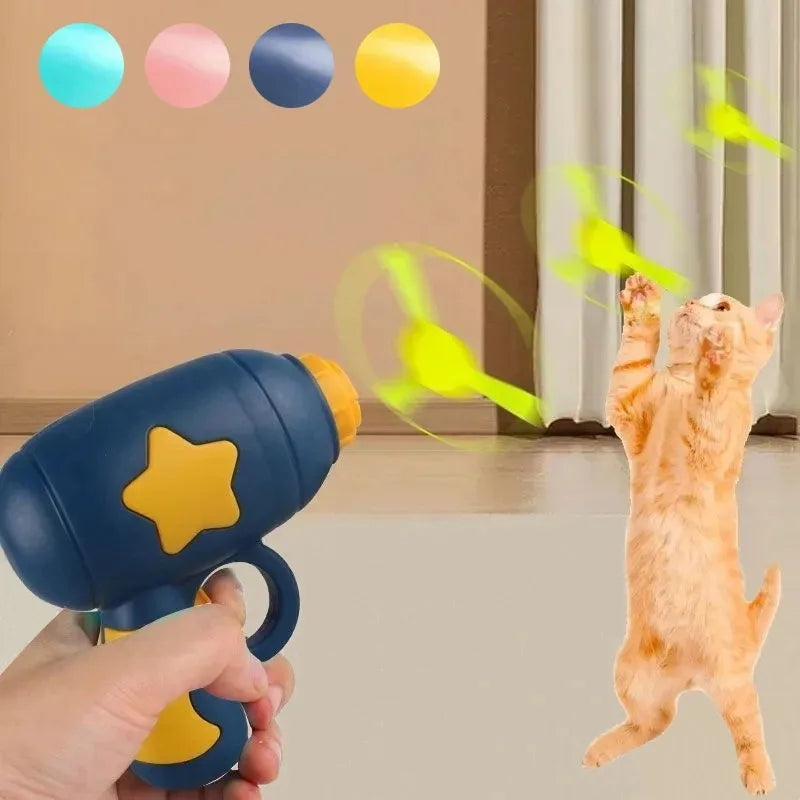 Interactive Cat Flying Disc Launcher Toy – Fun Kitten Chase Game Interactive Cat Toy Babs