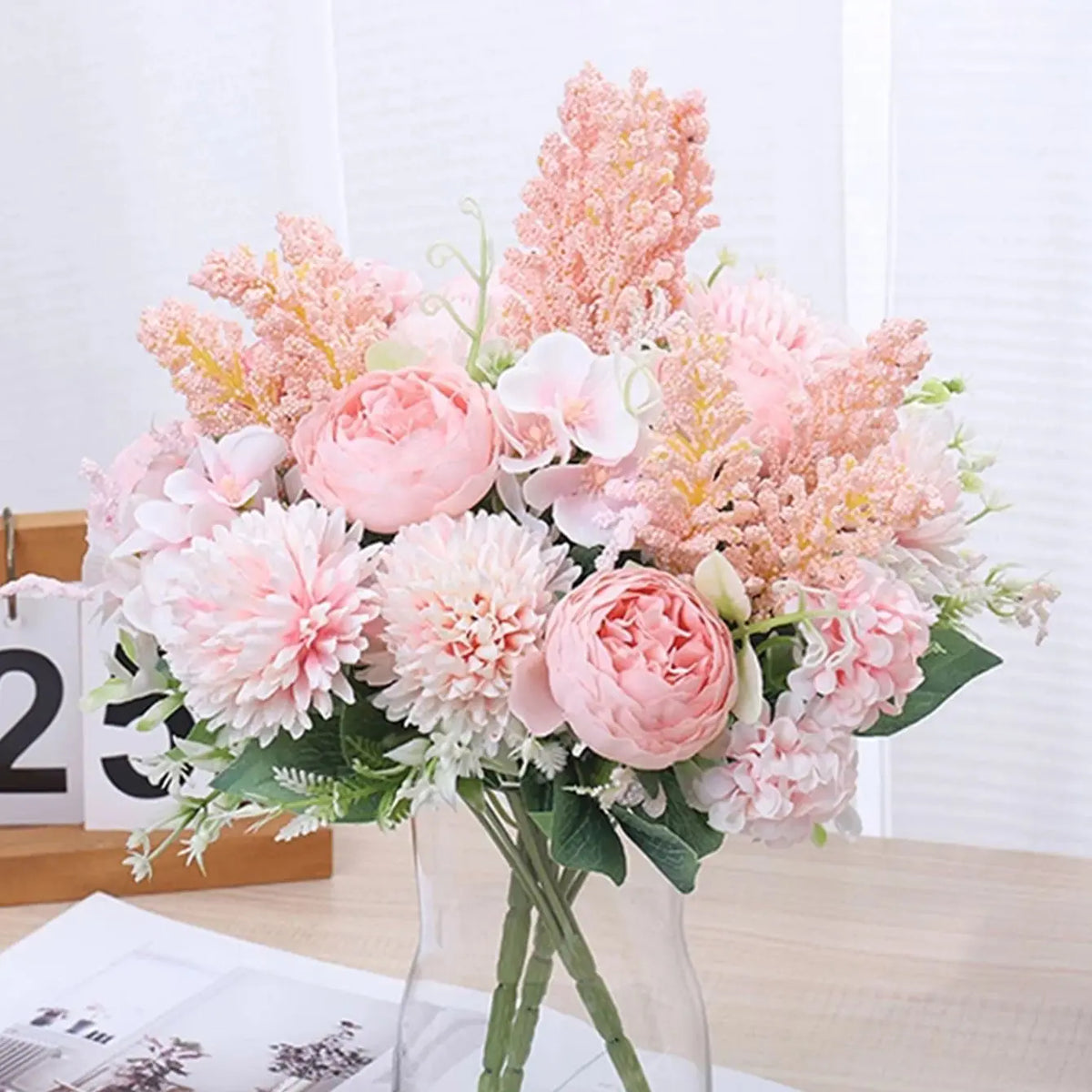 Silk Peony Artificial Flower Bouquet for Wedding & Home Décor Artificial Flower Bouquet Babs