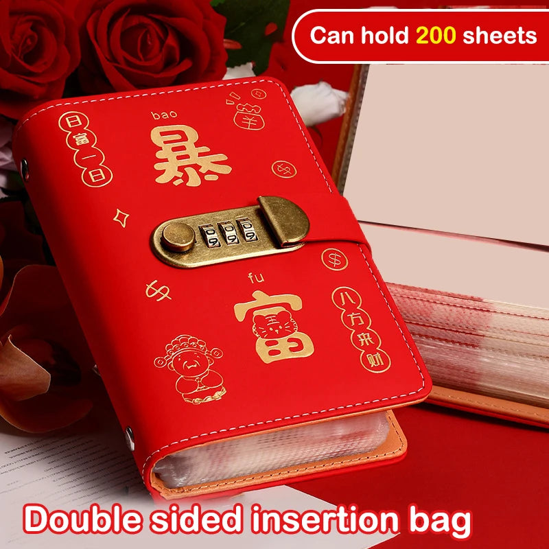 200 Envelope Money Saving Challenge Binder with Password Lock Savings Challenge Binder Babs A6