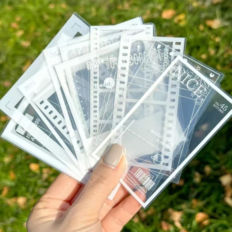 20Pcs Transparent Self-Adhesive Paper – DIY Scrapbook Crafts Craft Adhesive Paper Babs Clear