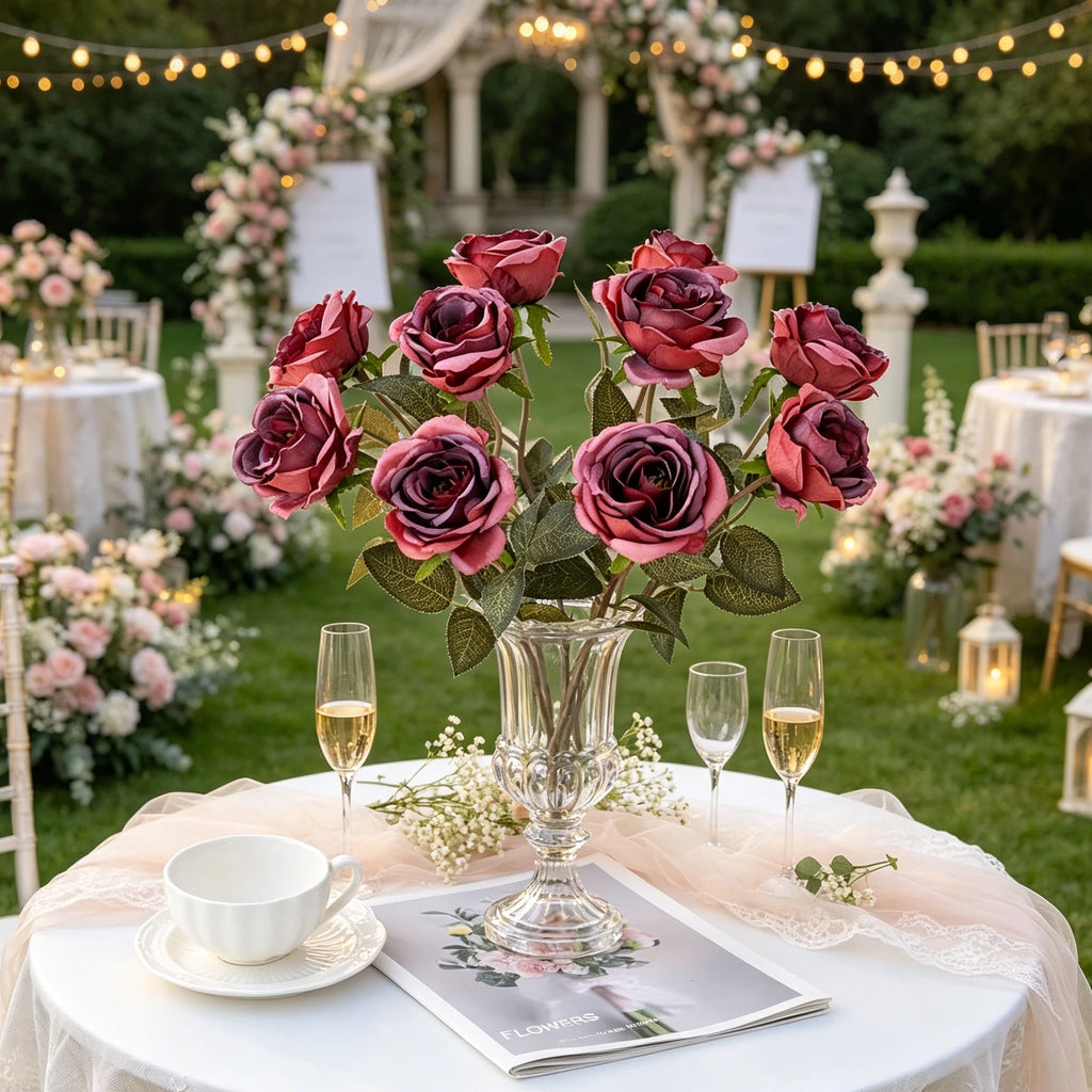 Artificial Silk Rose Bouquet | Wedding & Home Décor Flowers Artificial Silk Flowers Babs