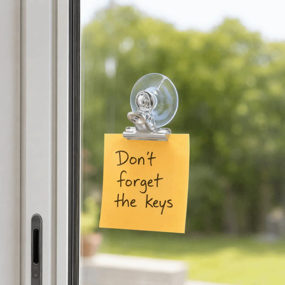 4-Pack Suction Cup Clips – No-Drill Windshield Ticket Holder Suction Cup Clip Babs