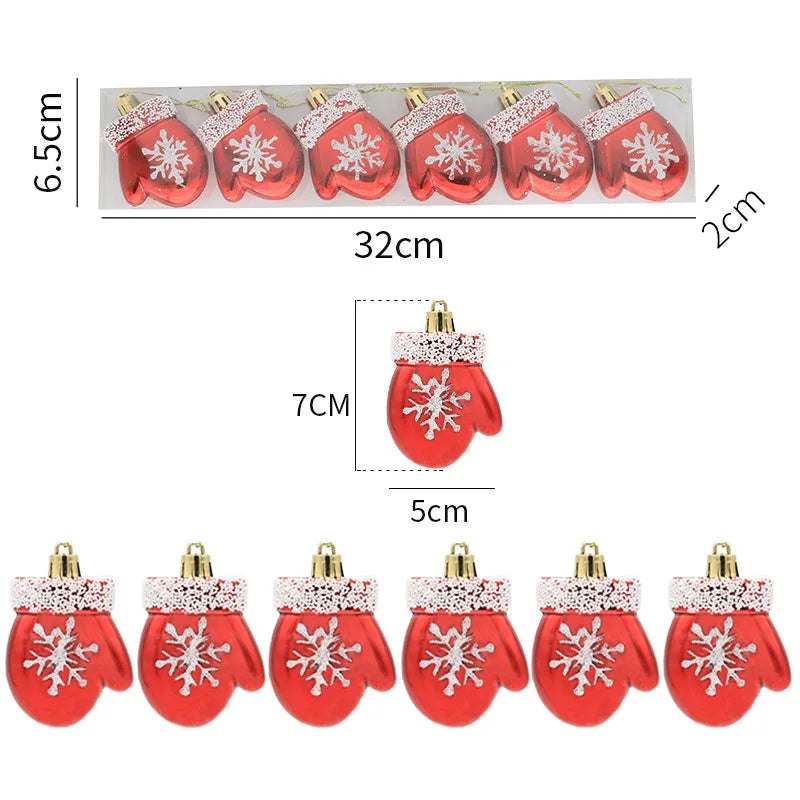 6-Piece Christmas Candy Tree Ornaments Set – Holiday Pendants Christmas Tree Ornaments Babs K