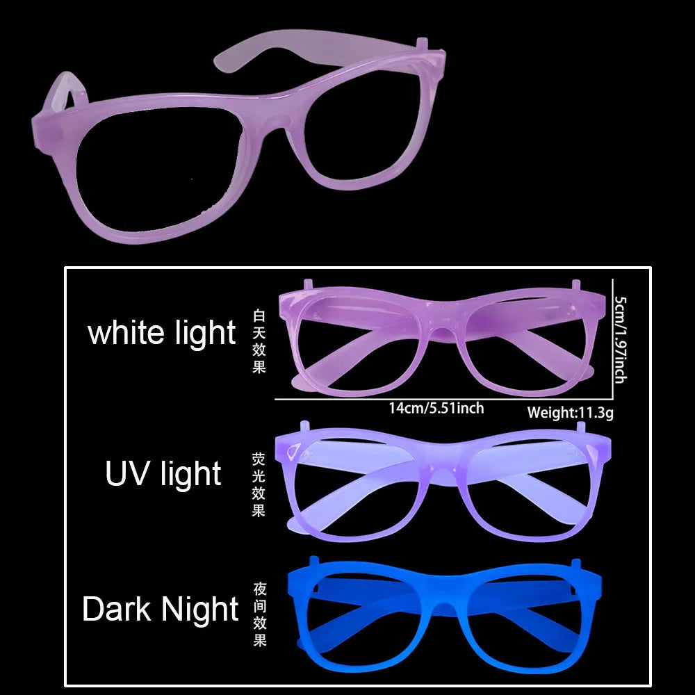 Glow in the Dark UV Neon Party Glasses – 5 to 50 Packs Neon Party Glasses Babs