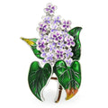 Enamel Lilac Flower Brooch Pin – 4 Colors | Spring Floral Gift Enamel Brooch Pin Babs purple