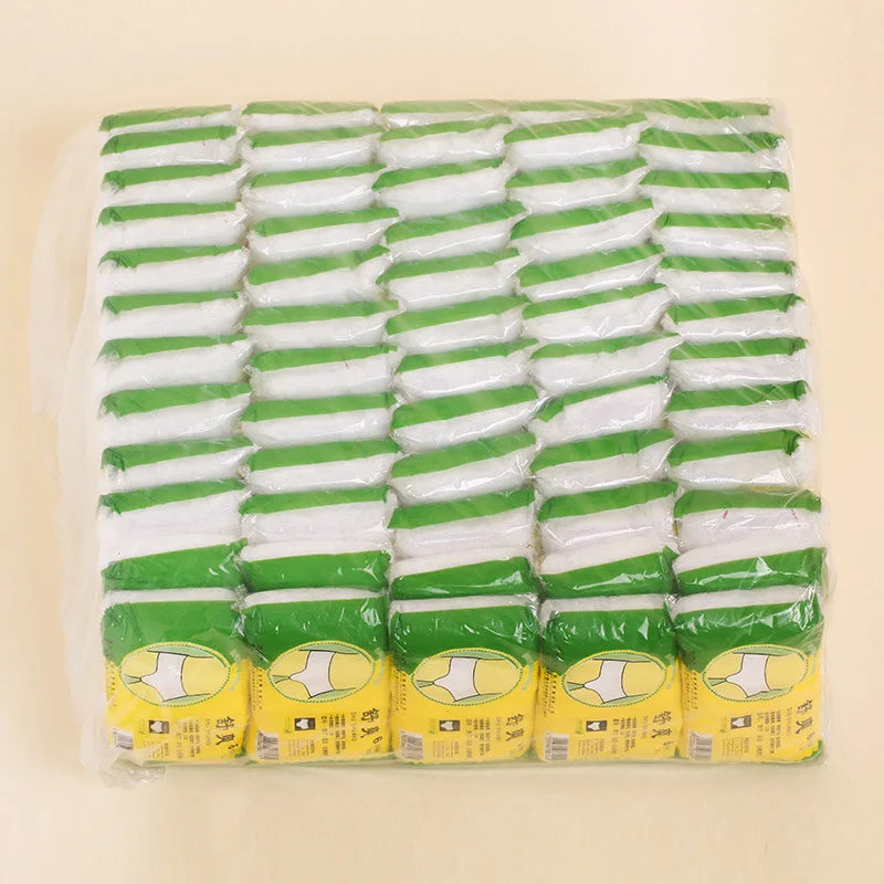 6-Pack Disposable Travel Briefs – Unisex Non-Woven Underwear Disposable Travel Underwear Babs