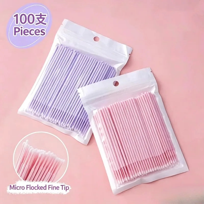 Micro Cotton Swabs Disposable Lash & Makeup Cleaning Brush Makeup Cleaning Swabs Babs