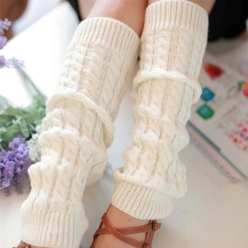 Ladies' Knit Leg Warmers – Boot Cuffs, Non-Slip, Soft Pink Knit Leg Warmers Babs